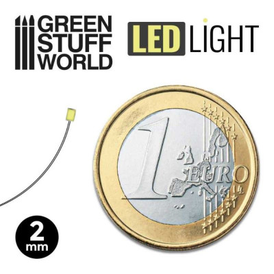 MELEG FEHÉR LED-EK - 2 mm / 10 db MELEG FEHÉR LED dióda - 2 mm