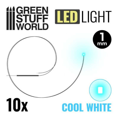 HŰVÖS FEHÉR LED-EK - 1 mm / HŰVÖS FEHÉR LED diódák - 1 mm 10 db