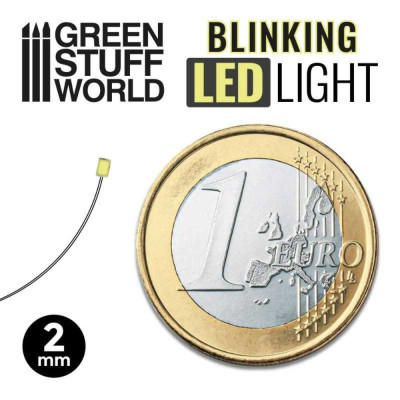 HIDEG FEHÉR FÉNYŰ VILLOGÓ LED-EK - 2 mm / HIDEG FEHÉR FÉNYŰ VILLOGÓ LED diódák - 2 mm 10 db
