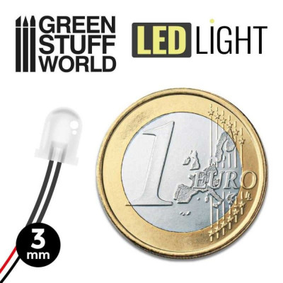 ZÖLD fényű LED-ek - 3 mm / 10 db ZÖLD LED dióda - 3 mm