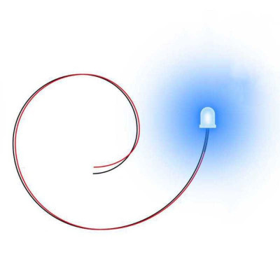 KÉK fényű LED-ek - 5 mm / 10 db KÉK LED dióda - 5 mm