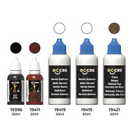 A csomag tartalmazza a HMS Victory modell tökéletes elkészítéséhez szükséges festékeket, színezékeket és lakkokat.