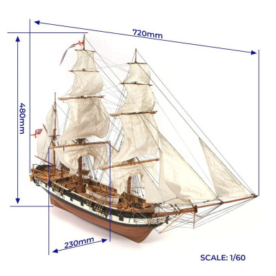 HMS Beagle 1:60