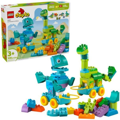 LEGO DUPLO - 3 v 1: Dinosauři na kolečkách