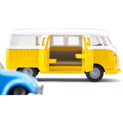 SIKU Super - Volkswagen T1 s tahačem a Beetlem 1:50