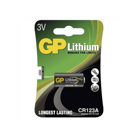 Lítium elem GP CR123A 3V 1500mAh