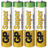 A GP Super Alkaline LR03 (AAA) eldobható alkáli mikroceruzaelemek 1,5 V feszültséggel. Négy darabos kiszerelésben kaphatók. Kiváló ár-érték arányúak és hosszú élettartammal rendelkeznek - akár 7 évig is működhetnek nyugalmi állapotban. Alkalmasak alacsony és közepes áramfogyasztású eszközökhöz, például távirányítókhoz, órákhoz, számológépekhez, vezeték nélküli érzékelőkhöz vagy játékokhoz.