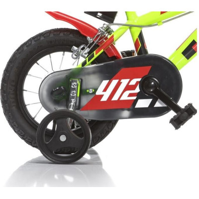 DINO Bikes - Dětské kolo 12" zelené/černé