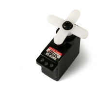 Erős, 12 g-os szubmikro szervo fém fogaskerekekkel mini helikopterekhez, kis elektromágneses repülőgépekhez és 1:18-as autókhoz. 1xBB. Tolóerő 1,8 kg/cm, sebesség 0,14 s/60 s 4,8 V-on. Tolóerő 2,2 kg/cm, sebesség 0,11 s/60 s 6,0 V-on. Nagy kiszerelés, papírdoboz nélkül, műanyag zacskóban.