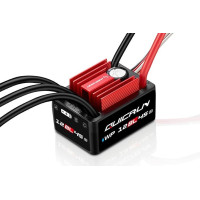 25A QuicRun elektronikus kétirányú vezérlő egyenáramú motorokhoz, vízálló, porálló, beépített BEC-vel, 1/16, 1/18 túraautókhoz/buggykhoz/monster truckokhoz alkalmas.