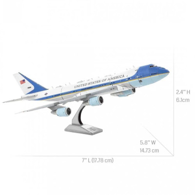 Metal Earth luxus acél Air Force One építőkészlet