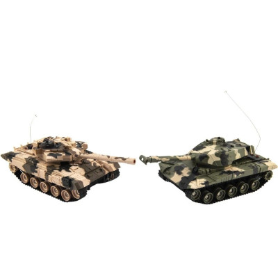2 db 25 cm-es tank RC + alkatrészcsomag 27MHZ és 40MHz álcázás hanggal és fénnyel, dobozban