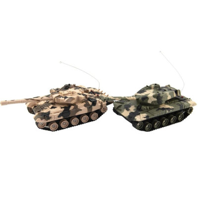 2 db 25 cm-es tank RC + alkatrészcsomag 27MHZ és 40MHz álcázás hanggal és fénnyel, dobozban