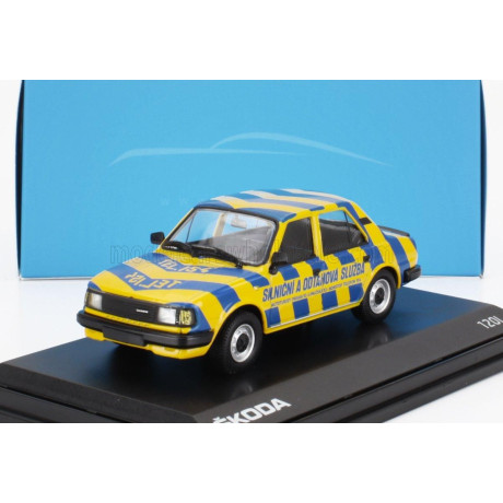 ABREX ŠKODA 120L SLUZBA 1984 - YELLOW BLUE 1/43