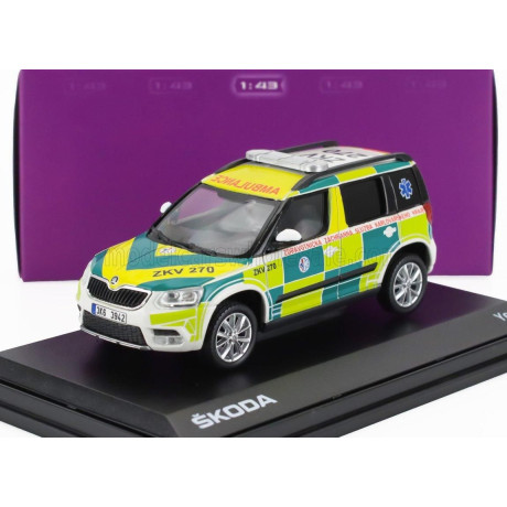 ABREX ŠKODA YETI SUV FACELIFT (RESTYLING) ZKV 270 AMBULANCE 2013 - 2 TONE GREEN 1/43