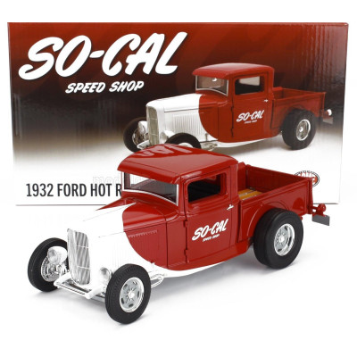 ACME MODELS FORD USA HOT ROD PICK-UP SO-CAL 1932 - WHITE RED 1/18