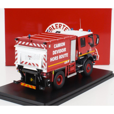 ALERTE RENAULT MIDLUM TANKER TRUCK CDHR SDIS 59 CAMION DEVIDOIR HORS ROUTE SAPEURS POMPIERS 2007 - RED YELLOW 1/43