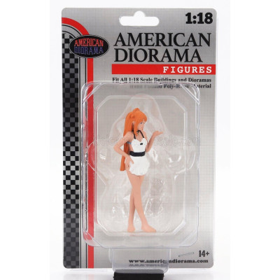 AMERICAN DIORAMA FIGURES COSPLAY GIRL 2 - BEIGE WHITE ORANGE 1/18
