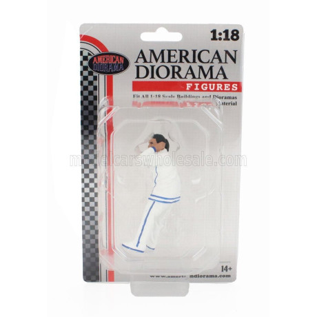 AMERICAN DIORAMA FIGURES MAN CAR MEET II - FIGURE VI - WHITE 1/18