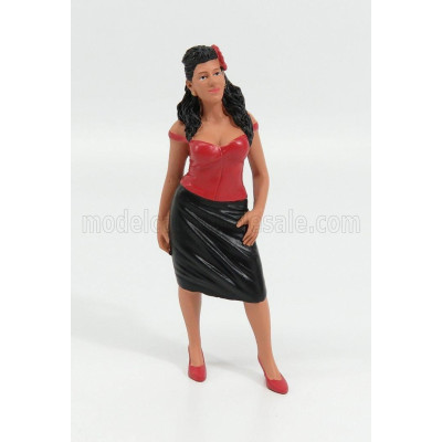 AMERICAN DIORAMA FIGURES ROSA - WOMAN HANGING OUT II - RED BLACK 1/18