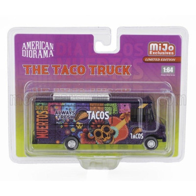 AMERICAN DIORAMA TRUCK THE VAN TACO FOOD TRUCK 2016 - BLACK 1/64