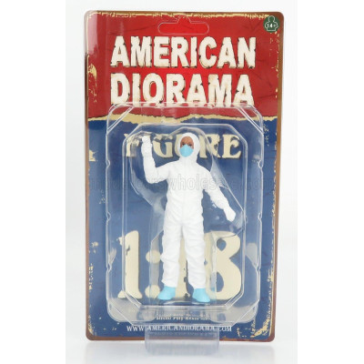 AMERICAN DIORAMA FIGURES MAN - HAZMAT CREW FIGURE VI - WHITE 1/18