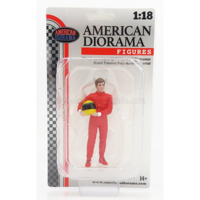 AMERICAN DIORAMA FIGURES MAN RACING LEGEND 80s-A - RED 1/18