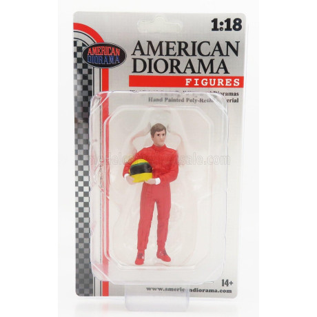 AMERICAN DIORAMA FIGURES MAN RACING LEGEND 80s-A - RED 1/18