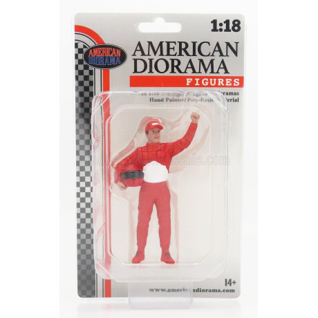 AMERICAN DIORAMA FIGURES MAN RACING LEGEND 90s-B - RED 1/18