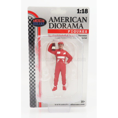 AMERICAN DIORAMA FIGURES MAN RACING LEGEND 2000s-B - RED 1/18