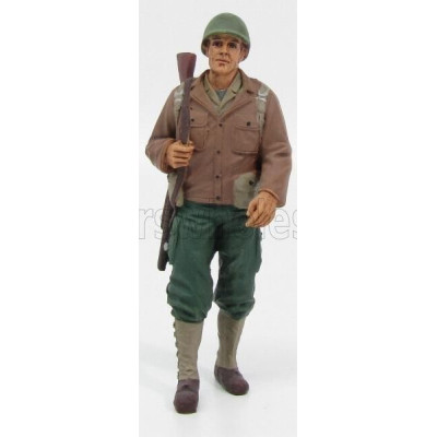 AMERICAN DIORAMA FIGURES SOLDATO AMERICANO CON FUCILE - USA SOLDIER I WITH RIFLE GUN - GREEN BROWN 1/18