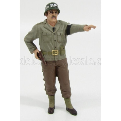 AMERICAN DIORAMA FIGURES SOLDATO POLIZIOTTO MILITARE - MILTARY POLICE SOLDIER II - GREEN BROWN 1/18