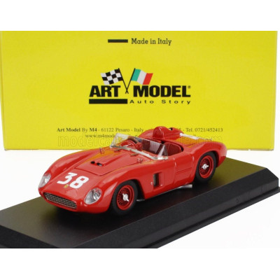 ART MODEL FERRARI 500TR SPIDER s/n.0640 N 38 2nd CIRCUITO DEL POSILLIPO NAPOLI GP 1957 RENATO BOFFA - RED 1/43