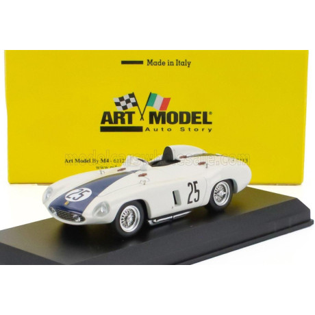 ART MODEL FERRARI 750 MONZA SPIDER s/n.0578 N 25 2nd 12h SEBRING 1955 PHIL HILL - CARROLL SHELBY - WHITE BLUE 1/43