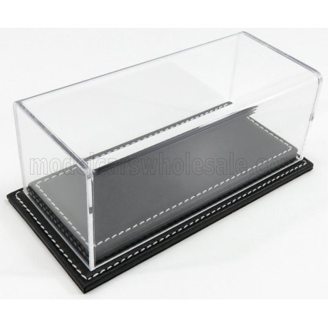 ATLANTIC VETRINA DISPLAY BOX MOLHOUSE BASE IN PELLE NERA - LEATHER BASE BLACK - Lungh.LENGHT cm 17 X Largh.WIDTH cm 8 X Alt.HEIG