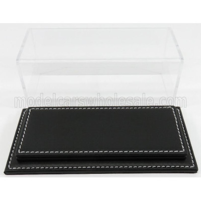 ATLANTIC VETRINA DISPLAY BOX MOLHOUSE BASE IN PELLE NERA - LEATHER BASE BLACK - Lungh.LENGHT cm 17 X Largh.WIDTH cm 8 X Alt.HEIG