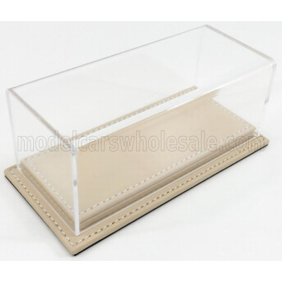 ATLANTIC VETRINA DISPLAY BOX MOLHOUSE BASE IN PELLE - LEATHER BASE BEIGE - Lungh.LENGHT cm 17 X Largh.WIDTH cm 8 X Alt.HEIGHT cm