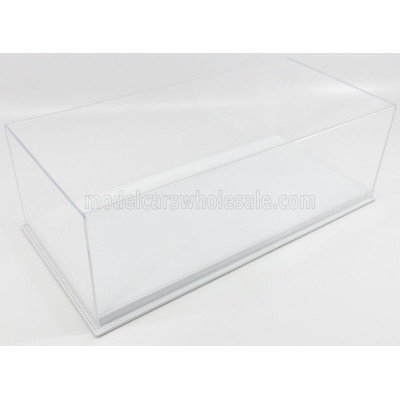 ATLANTIC VETRINA DISPLAY BOX MOLHOUSE BASE IN PELLE BIANCA - LEATHER BASE WHITE - Lungh.LENGHT cm 51 X Largh.WIDTH cm 24 X Alt.H