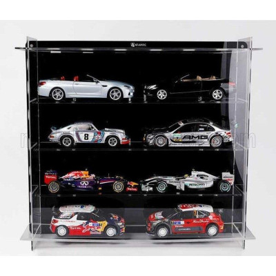 ATLANTIC VETRINA DISPLAY BOX ESPOSITORE - 2X FOR 4 CARS 1/18 Lungh.LENGHT cm 65.0 X Largh.WIDTH cm 12.5 X Alt.HEIGHT cm 57.0 (al