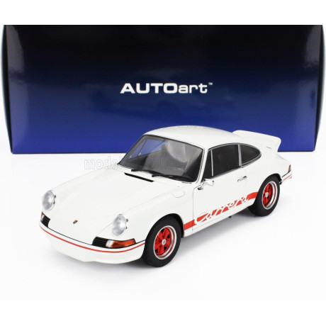 AUTOART PORSCHE 911 CARRERA RS 2.7 COUPE 1973 - WHITE RED 1/18