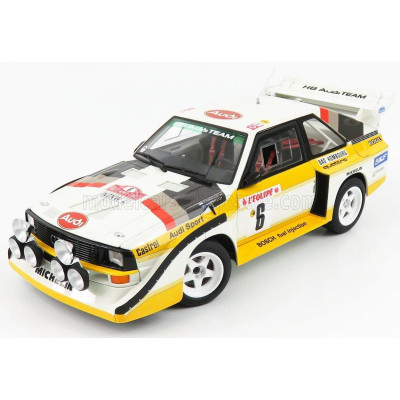 AUTOART AUDI QUATTRO SPORT S1 (night version) N 6 RALLY MONTECARLO 1986 H.MIKKOLA - A.HERTZ - YELLOW WHITE RED 1/18
