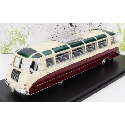 AUTOCULT KRAUS MAFFEI AUTOBUS KML 110 GERMANY 1959 - RED IVORY 1/43