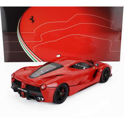 BBR MODELS FERRARI LAFERRARI 2013 - BLACK RIMS - ROSSO CORSA RED 1/18