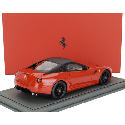 BBR MODELS FERRARI 599 GTB FIORANO 2007 - F1 GEAR BOX - CAMBIO F1 - CON VETRINA - WITH SHOWCASE - ROSSO CORSA - RED BLACK 1/18