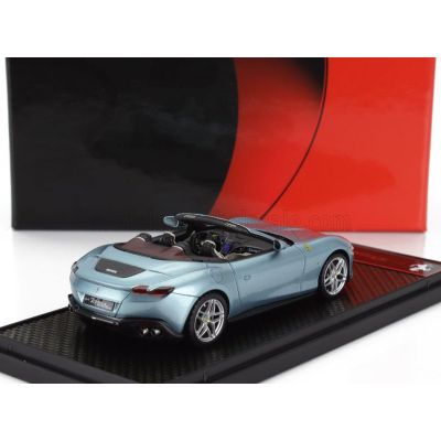 BBR MODELS FERRARI ROMA SPIDER OPEN 2020 - CELESTE TREVI - LIGHT BLUE MET 1/43
