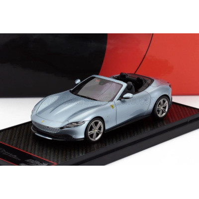 BBR MODELS FERRARI ROMA SPIDER OPEN 2020 - GRIGIO ALLOY - BLUE GREY MET 1/43