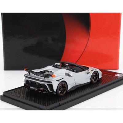 BBR MODELS FERRARI SF90 XX STRADALE SPIDER 2024 - BIANCO ARTICO - WHITE MET ORANGE BLACK 1/43