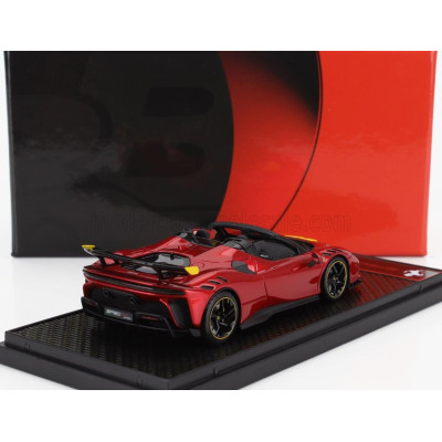 BBR MODELS FERRARI SF90 XX STRADALE SPIDER 2024 - ROSSO PORTOFINO - RED MET YELLOW BLACK 1/43