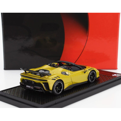 BBR MODELS FERRARI SF90 XX STRADALE SPIDER 2024 - GIALLO MONTECARLO - YELLOW MET BLACK 1/43