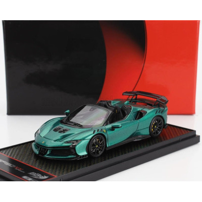 BBR MODELS FERRARI SF90 XX STRADALE SPIDER 2024 - GREEN JEWEL MET BLACK 1/43